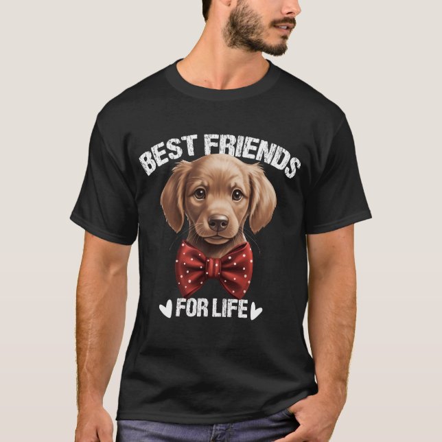 Best Friends for Life Cute Puppy T-Shirt (Front)
