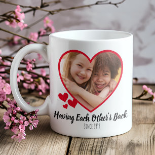 Best Friends For Life - Heart Shaped Photo Coffee Mug