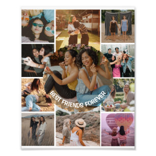Best Friends Forever 11 Photo Collage Friendship Print