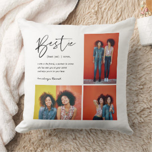Best Friends Forever 3 Photo Collage Gift Cushion