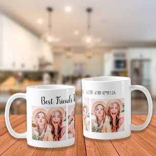 Best Friends Forever 3 Photo Names Coffee Mug