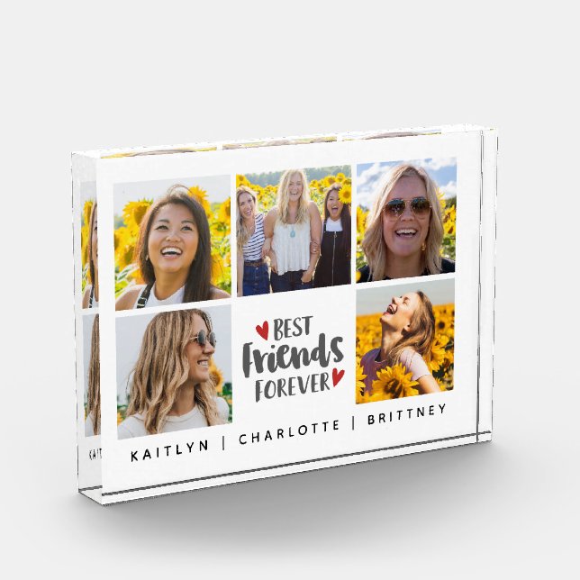 Best Friends Forever 5 Photo Collage Block (Left)