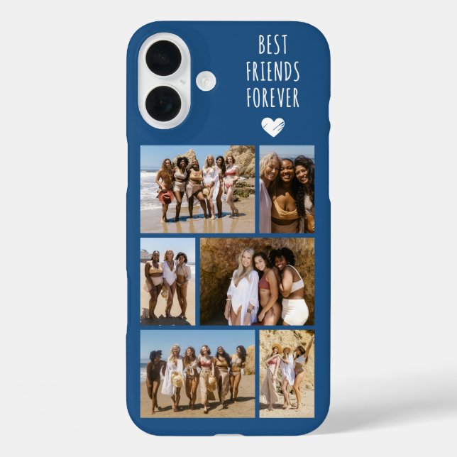 Best Friends Forever 6 Photo Blue Case-Mate iPhone Case (Back)