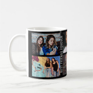 Best Friends Forever 6 Photo Custom Collage Coffee Mug