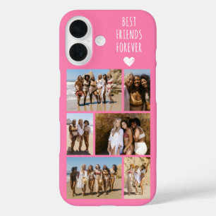 Best Friends Forever 6 Photo Pink iPhone 16 Case