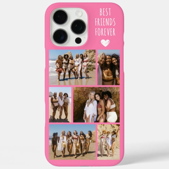 Best Friends Forever 6 Photo Pink Case-Mate iPhone Case (Back)