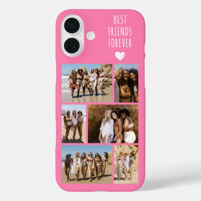 Best Friends Forever 6 Photo Pink Case-Mate iPhone Case (Back)