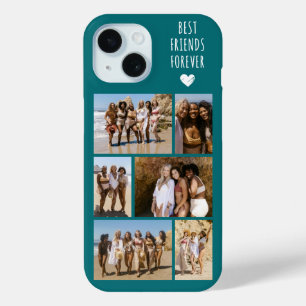 Best Friends Forever 6 Photo Teal iPhone 15 Case