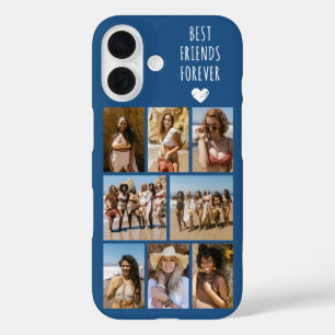 Best Friends Forever 8 Photo Blue iPhone 16 Case