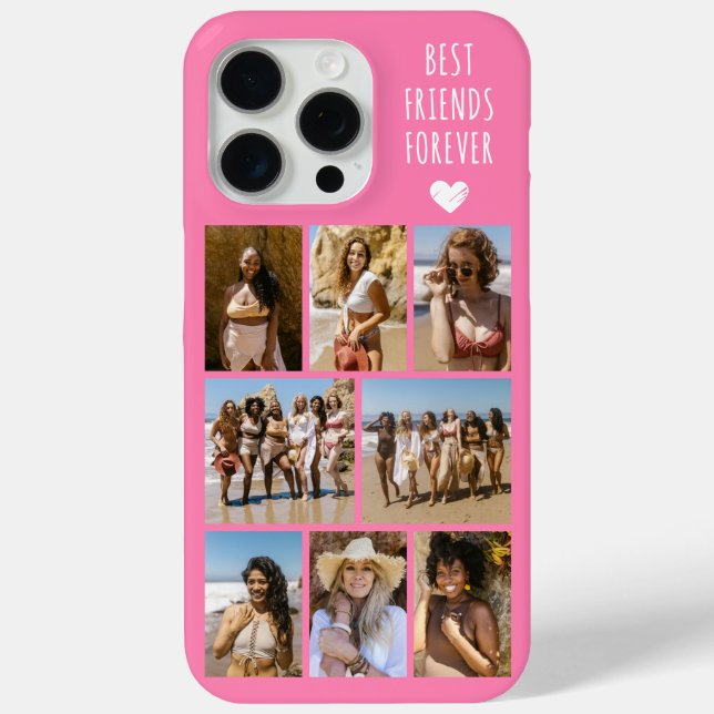 Best Friends Forever 8 Photo Pink Case-Mate iPhone Case (Back)