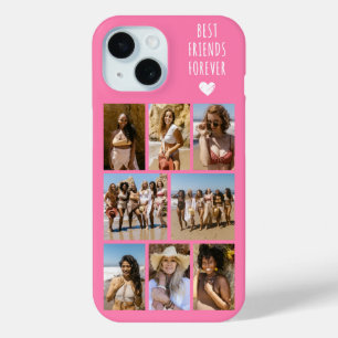 Best Friends Forever 8 Photo Pink iPhone 15 Case