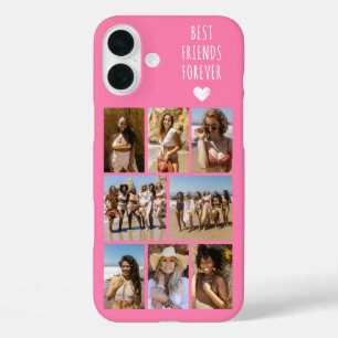 Best Friends Forever 8 Photo Pink iPhone 16 Plus Case