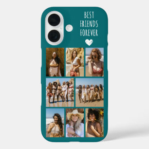 Best Friends Forever 8 Photo Teal iPhone 16 Case