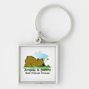 Best Friends Forever - Bear and Caterpilar Key Ring