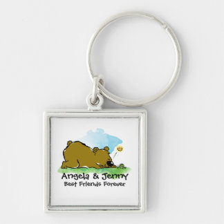 Best Friends Forever - Bear and Caterpilar Key Ring