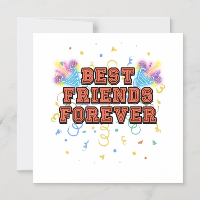 best friends forever,best friend day, funny, party magnetic invitation (Front)