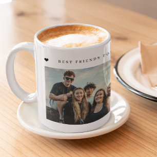 Best friends forever BFF 2 photo personalised Coffee Mug