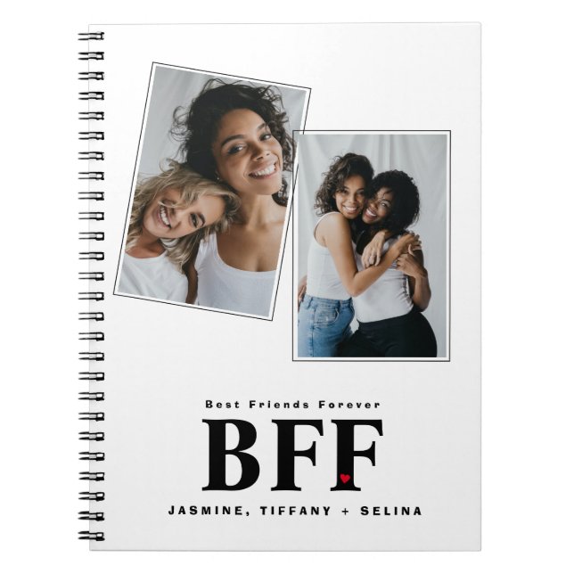 Best Friends Forever BFF Bestie Photo Notebook (Front)