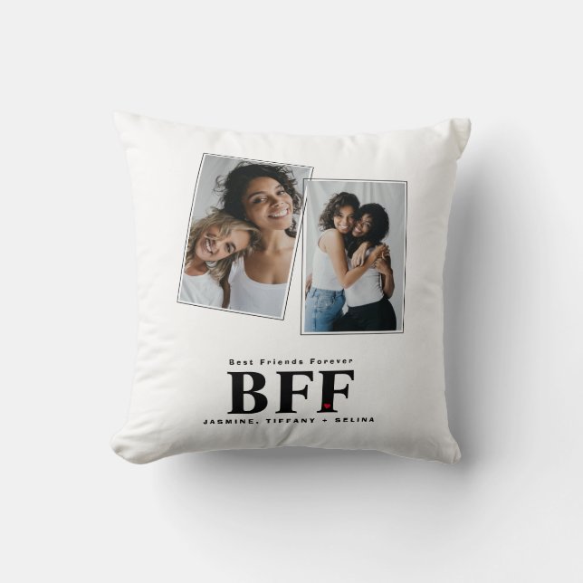 Best Friends Forever BFF Bestie Photo Pillow (Front)