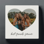 Best Friends Forever BFF Custom Heart Photo White Plaque<br><div class="desc">Best Friends Forever BFF Custom Photo Heart Shape Plaque in White</div>