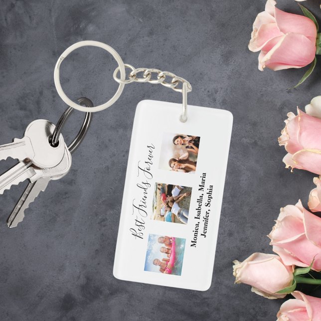 Best friends forever BFF custom photo names Key Ring (Creator Uploaded)