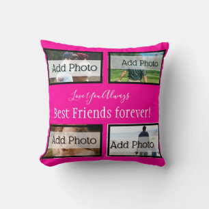Best Friends Forever, BFF, Girly, Photo Collage Cushion