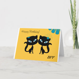 Best Friends Forever (BFF), I love Cats! Card
