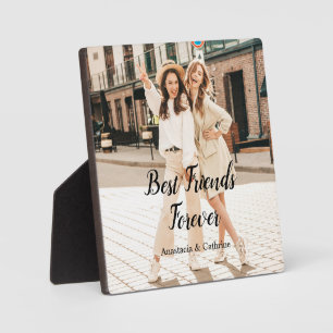 Best Friends Forever BFF modern personalised photo Plaque