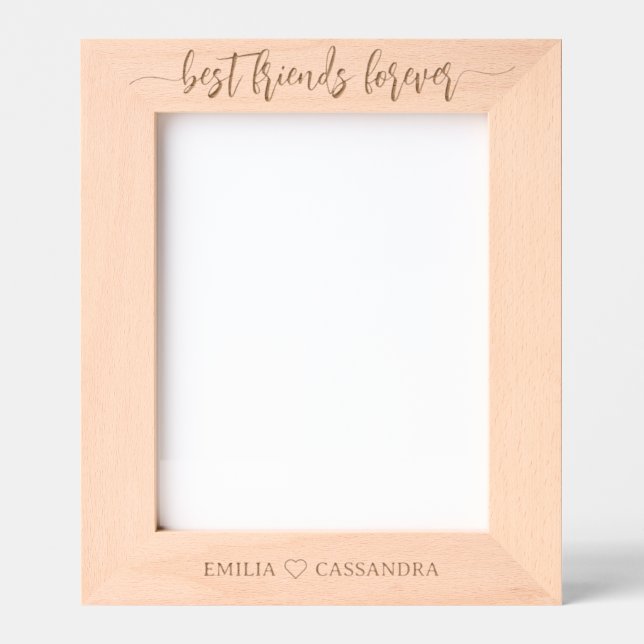 Best Friends Forever BFF Personalised Names Etched Frames (Front)