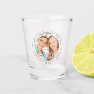 Best Friends Forever BFF Simple Modern Photo Shot Glass