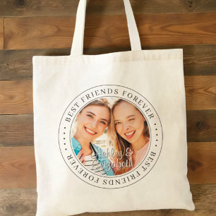 Best Friends Forever BFF Simple Modern Photo Tote Bag