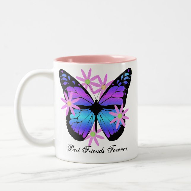 Best Friends Forever Butterfly Mug (Left)