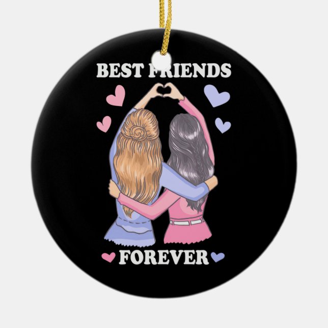 Best Friends Forever Ceramic Ornament (Front)