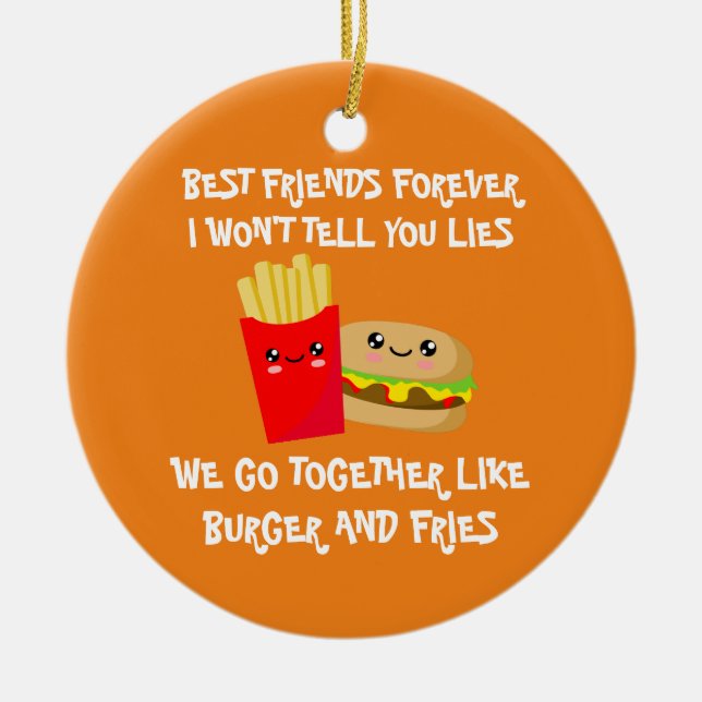 Best Friends Forever Ceramic Ornament (Front)
