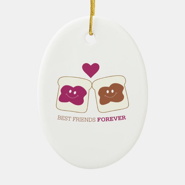 Best Friends Forever Ceramic Tree Decoration (Front)