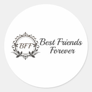 Best friends forever classic round sticker