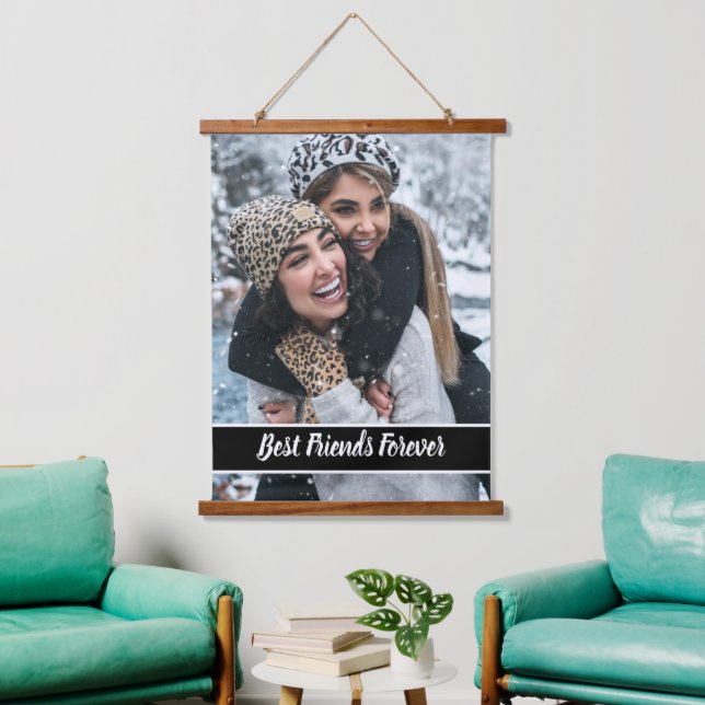 Best Friends Forever Create your own Custom Photo Hanging Tapestry (Living Room)