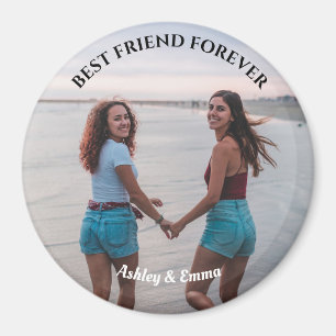 Best Friends Forever Custom Photo and Name Magnet