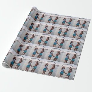 Best Friends Forever Custom Photo and Name Wrapping Paper