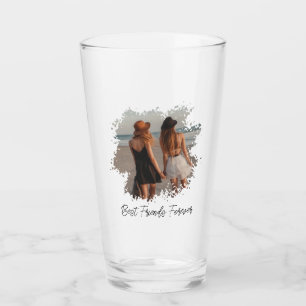 Best Friends Forever Custom Photo  Glass