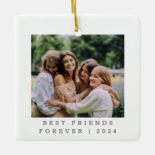 Best Friends Forever Custom Photo Personalised    Ceramic Ornament