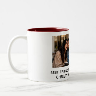 BEST FRIENDS FOREVER customised photo & names mug