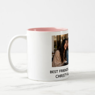 BEST FRIENDS FOREVER customised photo & names mug