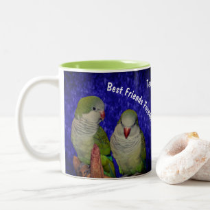 Best Friends Forever Cute Bird Personalized Two-Tone Coffee Mug
