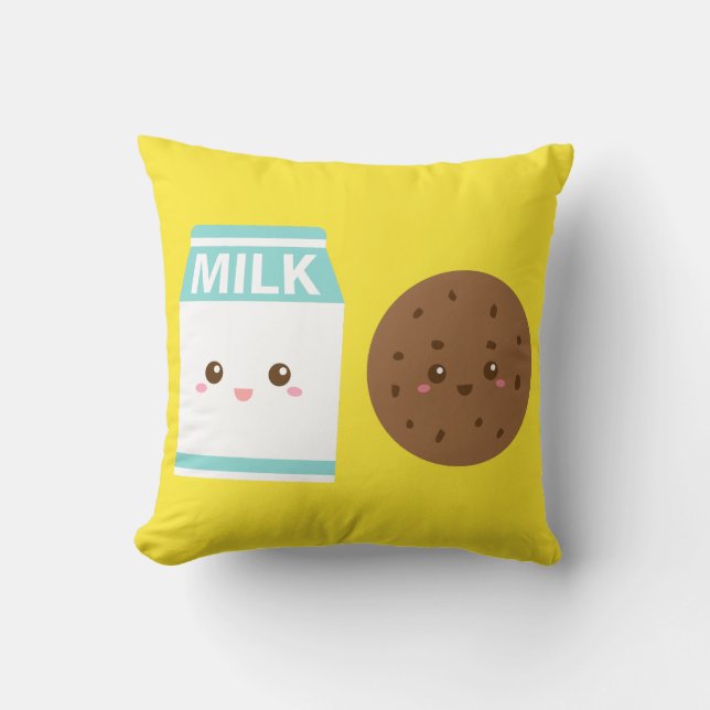 Best Friends Forever, Cute Milk and Cookies Cushion (Front)