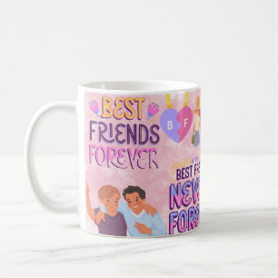 Best Friends Forever. Friendship Heartfelt Celebra Coffee Mug