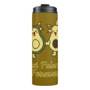 BEST FRIENDS FOREVER, FUNNY, AVOCADO, FRIENDS DAY THERMAL TUMBLER