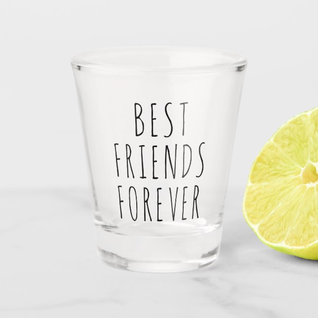 Best Friends Forever Funny Gift Shot Glass (Front)