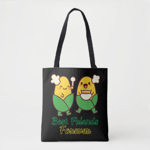 BEST FRIENDS FOREVER, FUNNY, GIFTS, BEST FRIEND TOTE BAG