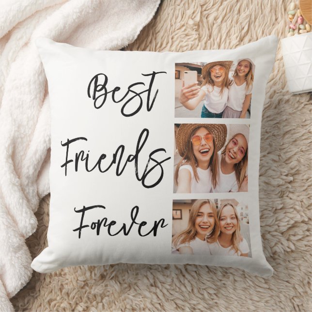 Best Friends Forever Gift Photo Collage  Cushion (Blanket)